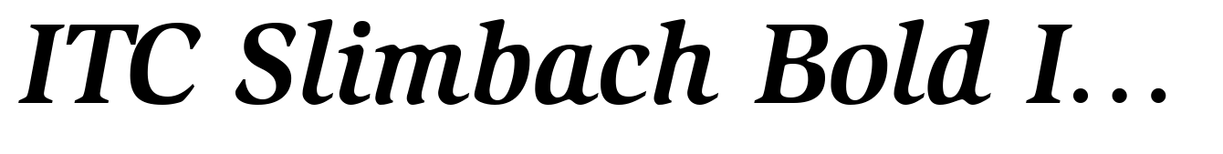 ITC Slimbach Bold Italic